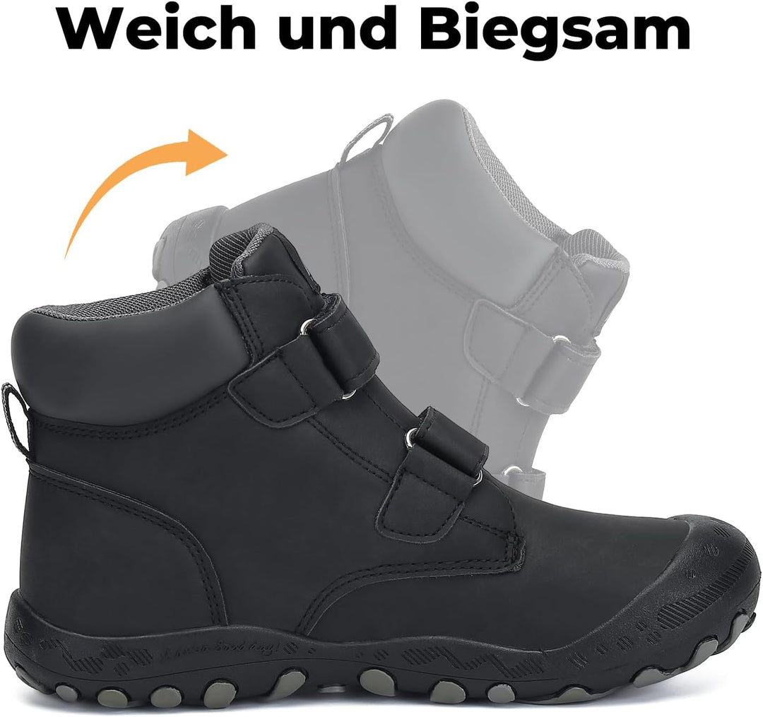 Mishansha Kinder Wanderschuhe Trekking Wanderstiefel Outdoor Trekkingschuhe 28 EU Schwarz, 28 EU Sch