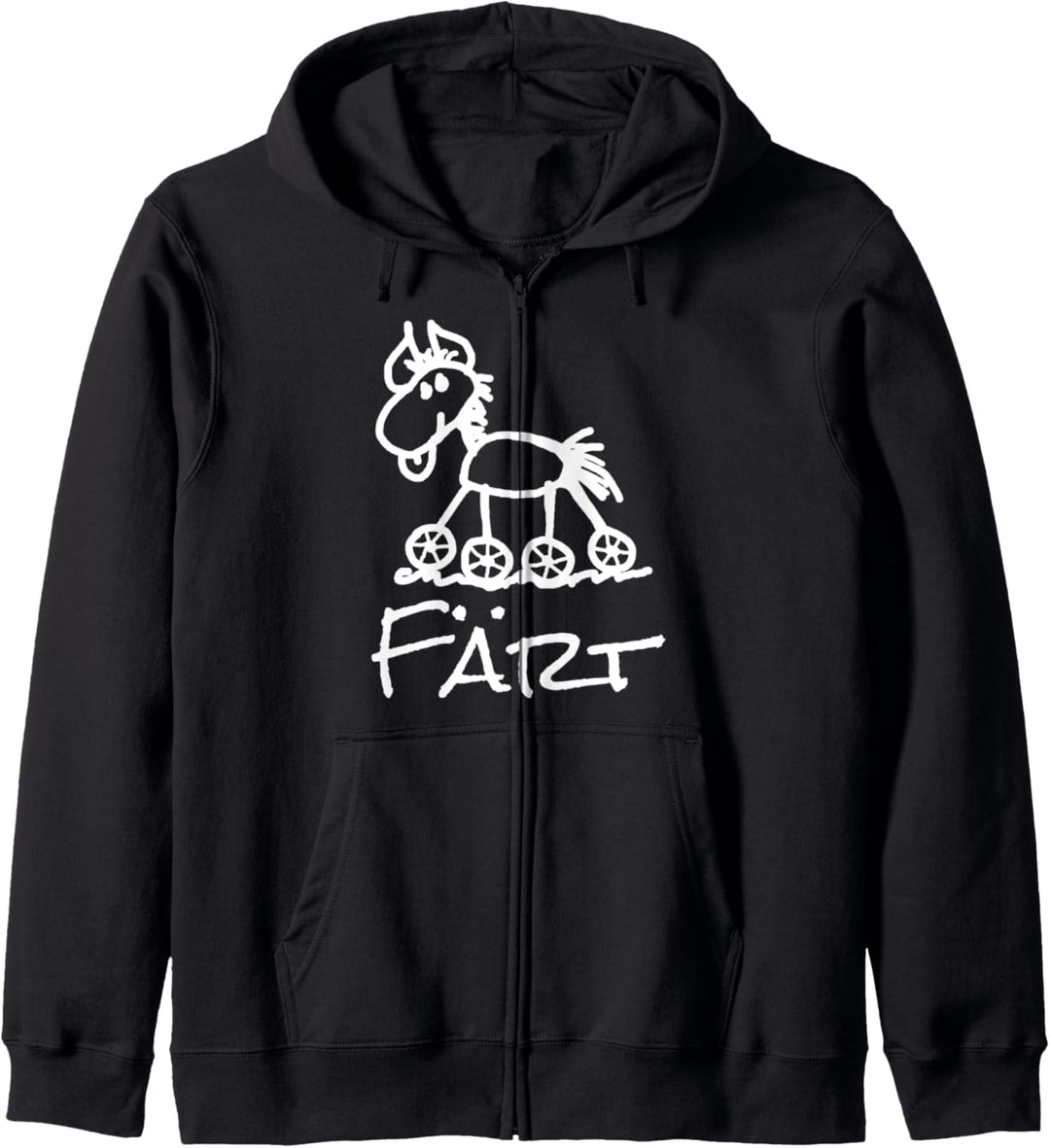 Färt - Pferd auf Rollen, Reittraining Kapuzenjacke