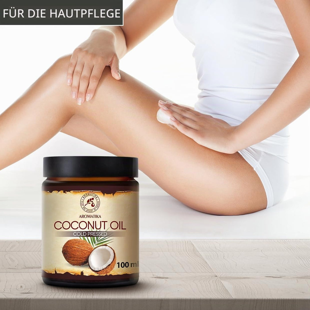 Kokosöl 100 ml - Kokosnussöl - Kaltgepresst - Unraffiniert Coconut 1, Coconut 1