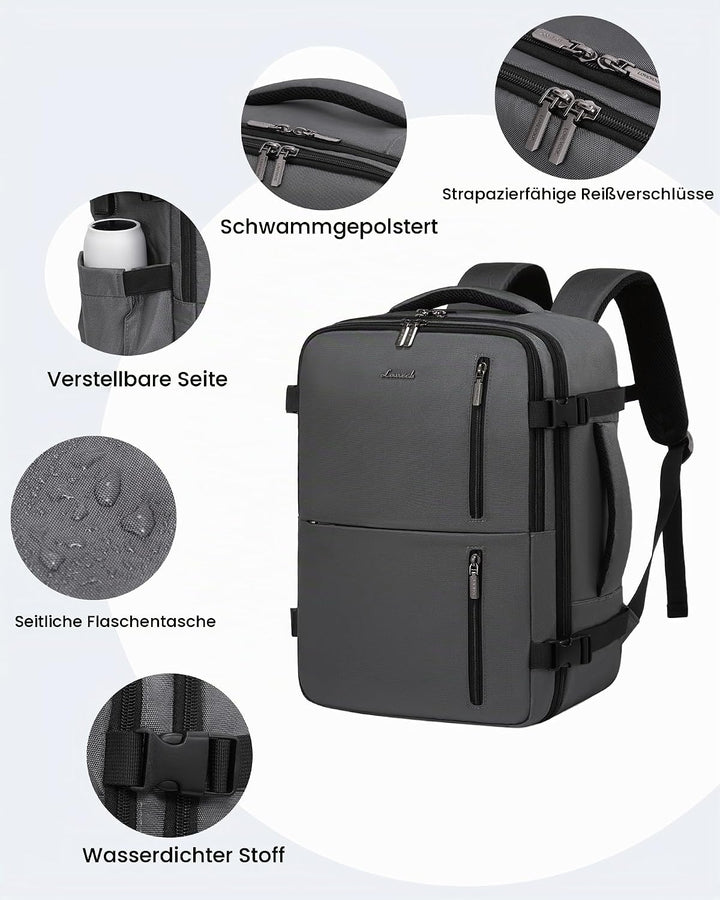 LOVEVOOK Ryanair Handgepäck Rucksack 40x20x25, Reiserucksack Flugzeug Damen Herren, Carry On Luggage