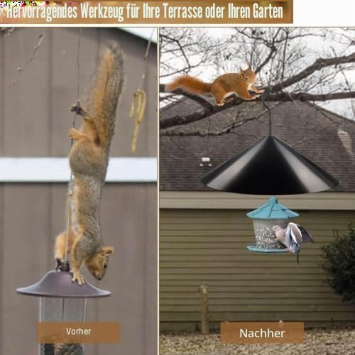 2 Stück Eichhörnchen-Klappe, universelle Eichhörnchen-sichere Schallwand, Vogelfutterschutz und Voge