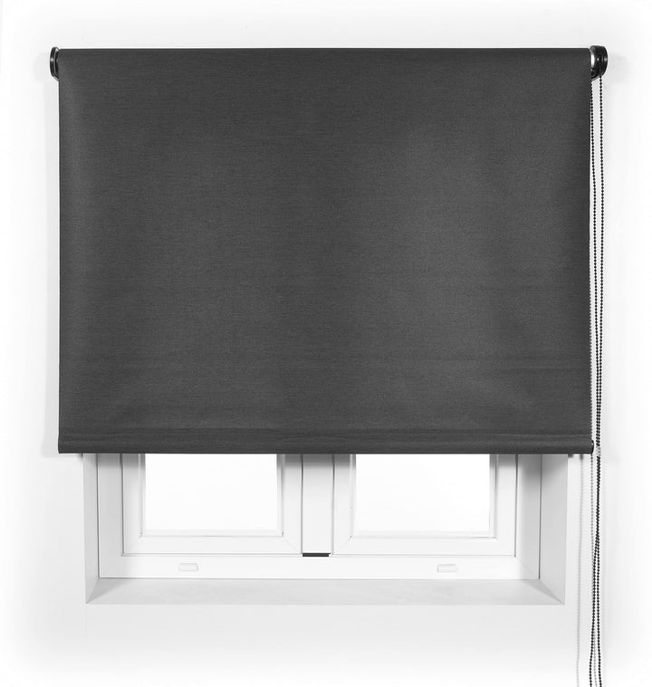 Blindecor Ara Premium | Hochwertiges durchscheinendes glattes Rollo - Anthrazitgrau, 80 x 190 cm (Bx