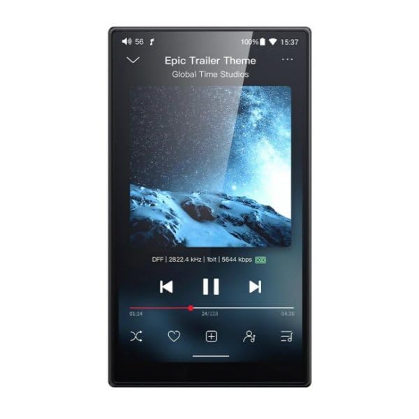 FiiO JM21 Digitaler Audio-Player mit 4 + 64 GB Speicher (Schwarz), Schwarz