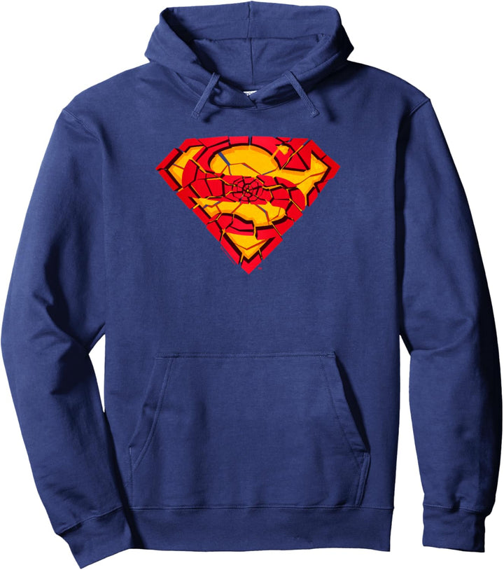 Superman Shattered Shield Pullover Hoodie
