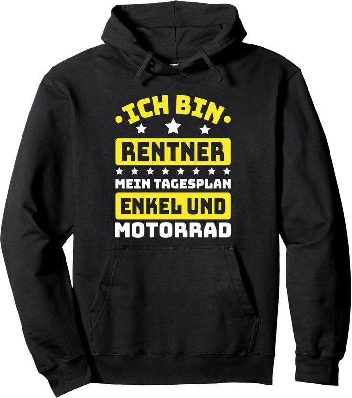 Ich Bin Rentner Mein Tagesplan Enkel Und Motorrad Pullover Hoodie
