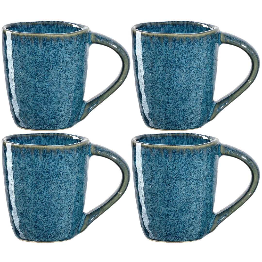 Leonardo Matera Espressotassen 4er Set, Mokka-Becher aus Steingut, spülmaschinengeeignete Espresso-G