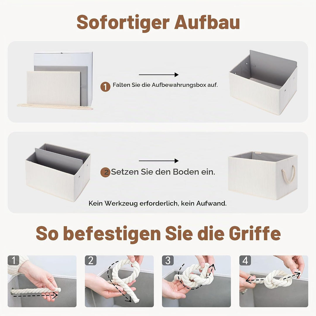 StorageWorks grosse Aufbewahrungskorbe zum Ordnen, faltbare Körbe Aufbewahrung für Regale, Aufbewahr