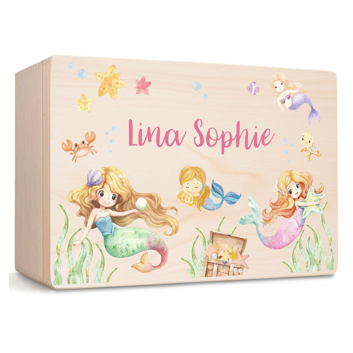 Little Deco Erinnerungskiste mit Name Holzkiste Baby personalisiert | 30 x 20 x 13 cm | Aufbewahrung