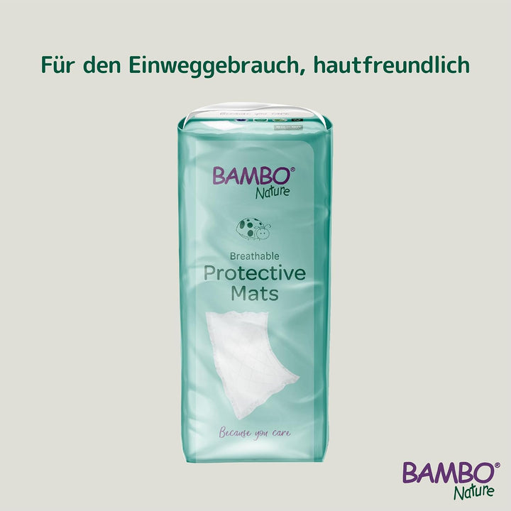 Bambo Nature Baby Einweg Wickelunterlagen 60x90 cm, 10 Stück | Extra Weich &amp; Atmungsaktiv Einmalunte