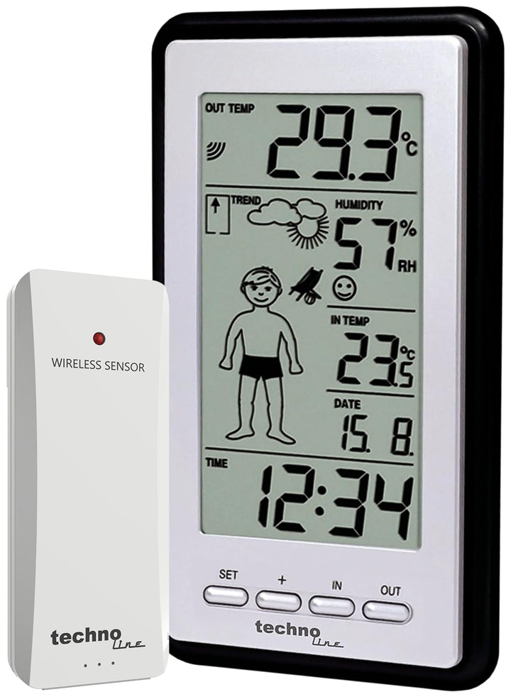 Technoline WS 9632 Wetterstation mit Vorhersage, grau Wetterstation (Vorhersage)