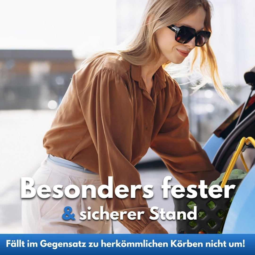 Einkaufskorb Shadow Style – 22L Kunststoff-Korb stapelbar – Mit 2 Tragebügeln für Laden &amp; Einkauf –