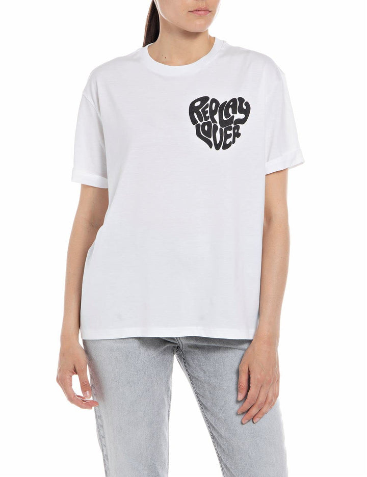 Replay Damen T-Shirt L 001 White, L 001 White