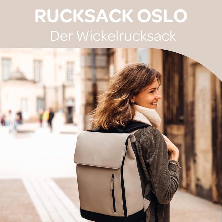 Béaba, Wickeltasche, Rucksack, Wasserdicht Beige, Beige
