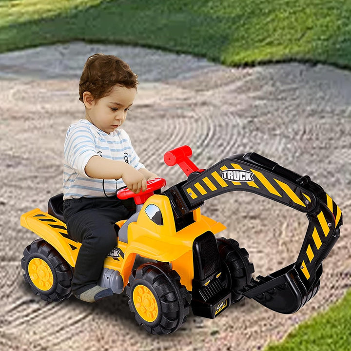 SOARS Sitzbagger, Aufsitzbagger mit Stauraum unter dem Sitz, Kinderbagger mit Horn &amp; Soundeffekten,