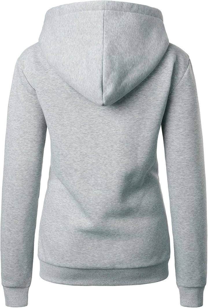 LIAMERHE Damen Kapuzenpullover Basic Damen Hoodie mit Reissverschluss Kapuzenpulli Langarm Kapuze He