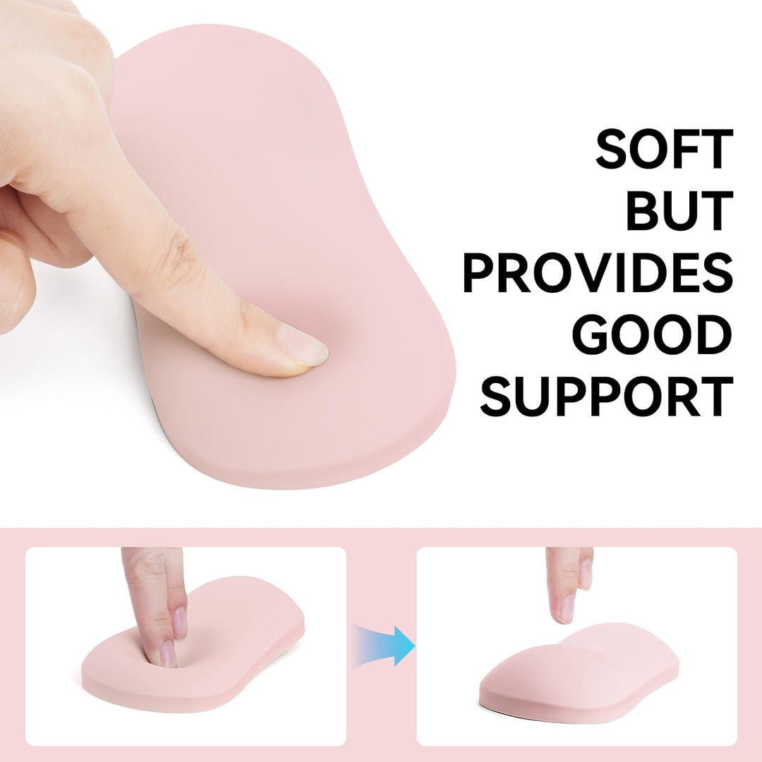 MOSISO Handballenauflage Silikon, Ergonomisches Luftkissen Mausstützpad Rosa, Rosa