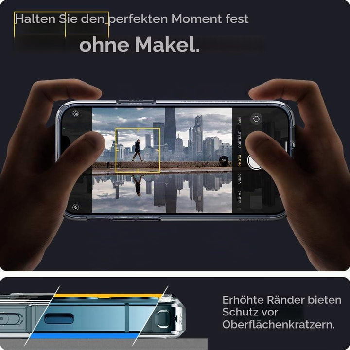 Spigen Ultra Hybrid MagFit Hülle Kompatibel mit iPhone 12 Pro und Komaptibel mit iPhone 12 Kompatibe