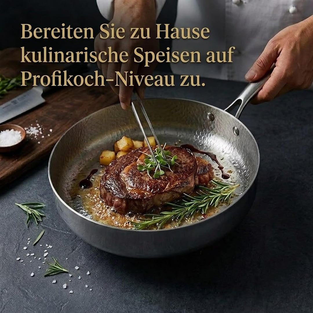 Titan pfanne, Titanhammertopf, frei von PTFE und PFOA, verdickt, extrem langlebig, geeignet für alle