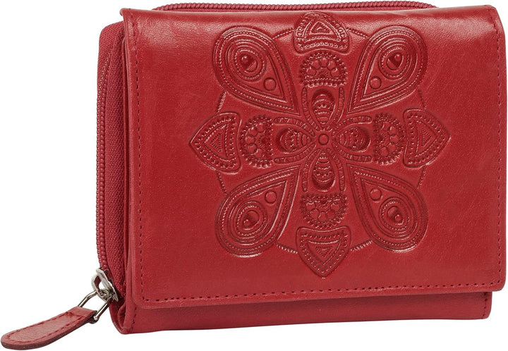 bruno banani Geldbörse Mandala Echt Leder rot Damen - 021644, Rot