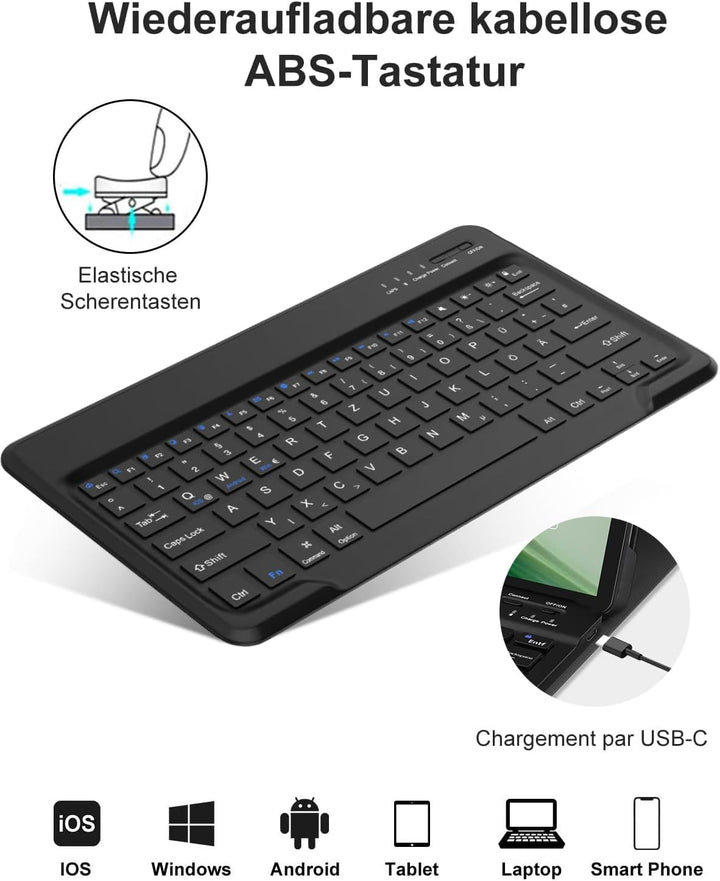FOGARI Hülle mit Tastatur für Honor Magic Pad 2 Tablet 12,3 Zoll Schwarzer Honor MagicPad 2 12.3" 20
