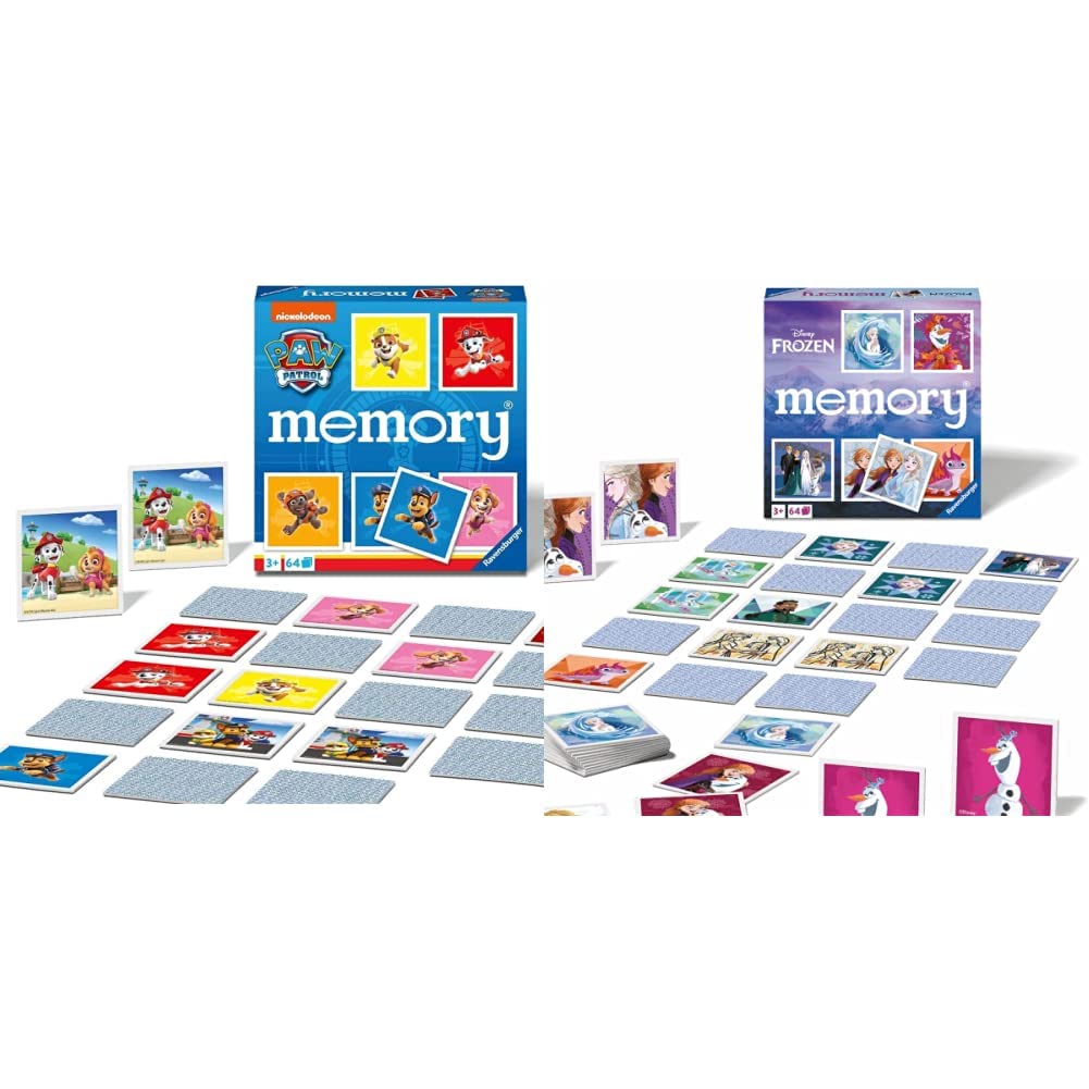 Ravensburger Paw Patrol memory - 20887 - Spieleklassiker für alle Fans der TV-Serie Paw Patrol, ab 3
