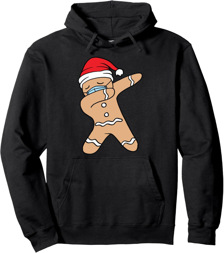 Dabbing Lebkuchen Atemschutz Maske Weihnachts Xmas Pullover Hoodie