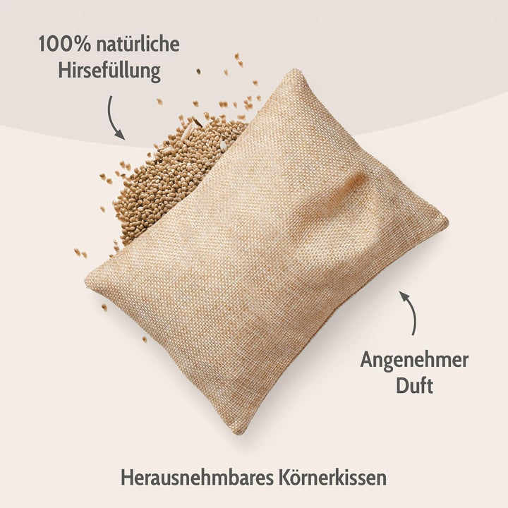 Habibi Plush Alpaka Wärmekissen/Stofftier f. Kinder und Erwachsene – Mikrowellen Heizkissen- beheizb