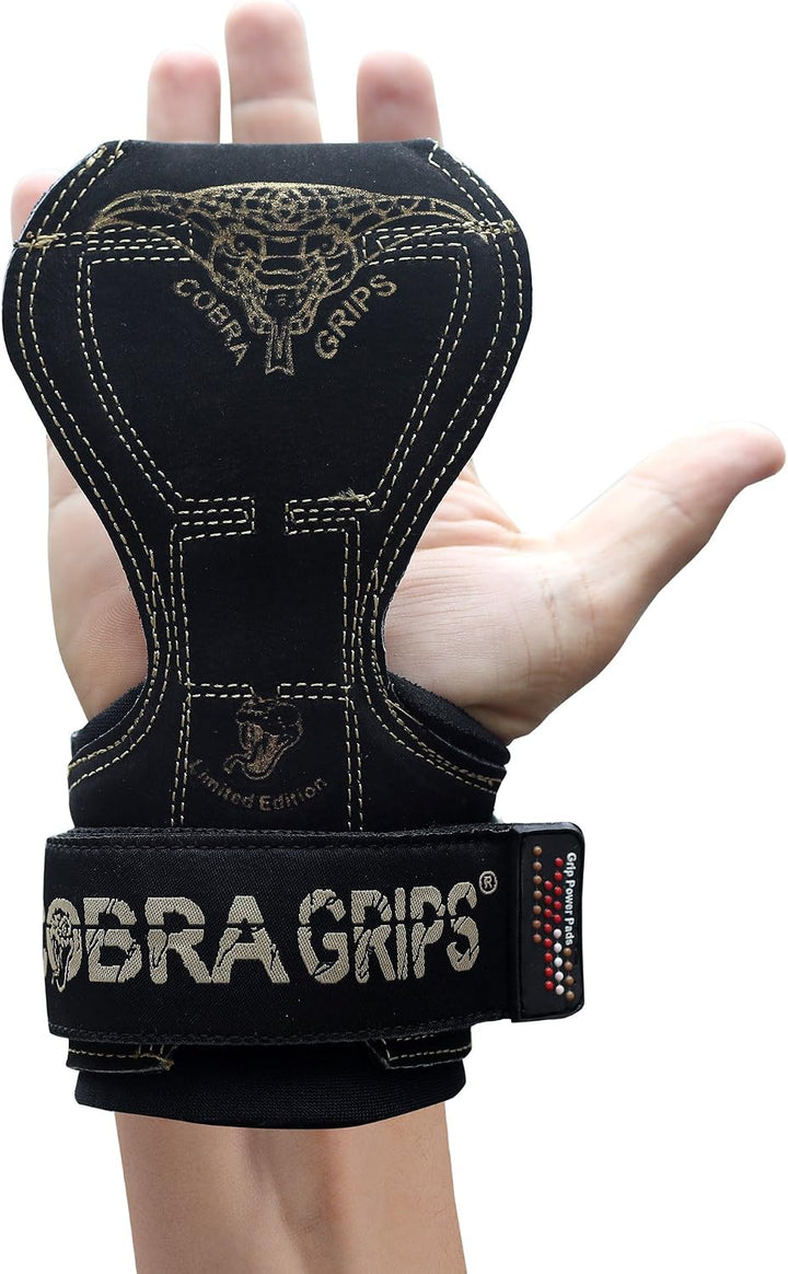 Cobra Grips V2 Lifting Griffe Gewicht Versa Handschuhe Alternative Power Pro schwarzes Leder, Pro sc