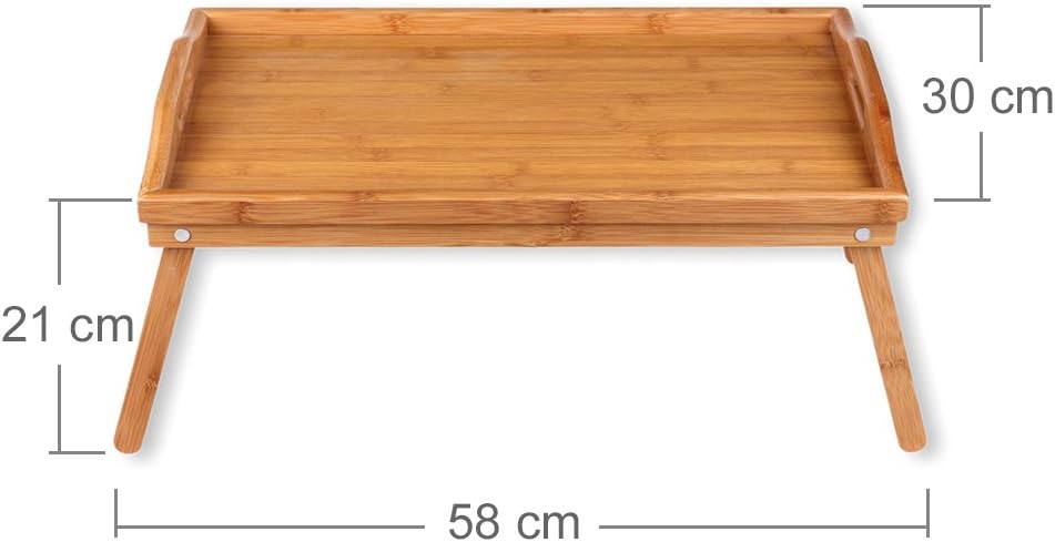 Schramm Rocco e.K. Frühstückstablett Bambus Tablett Bambustablett klappbar Serviertablett für Frühst