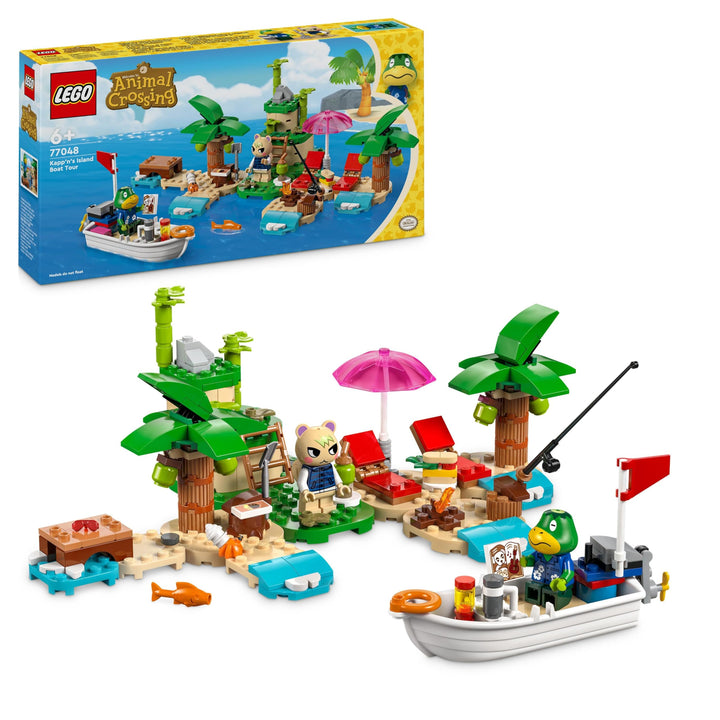 LEGO Animal Crossing Käptens Insel-Bootstour, kreatives Spielzeug für Kinder mit 2 Minifiguren aus d