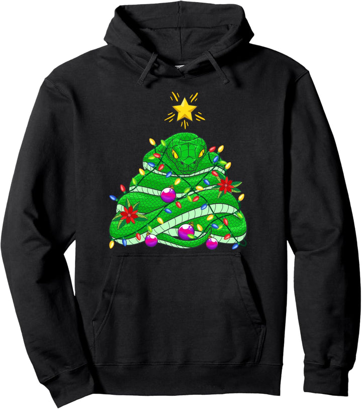 Viper Weihnachtsbaum Weihnachten Schlange Tier Pullover Hoodie