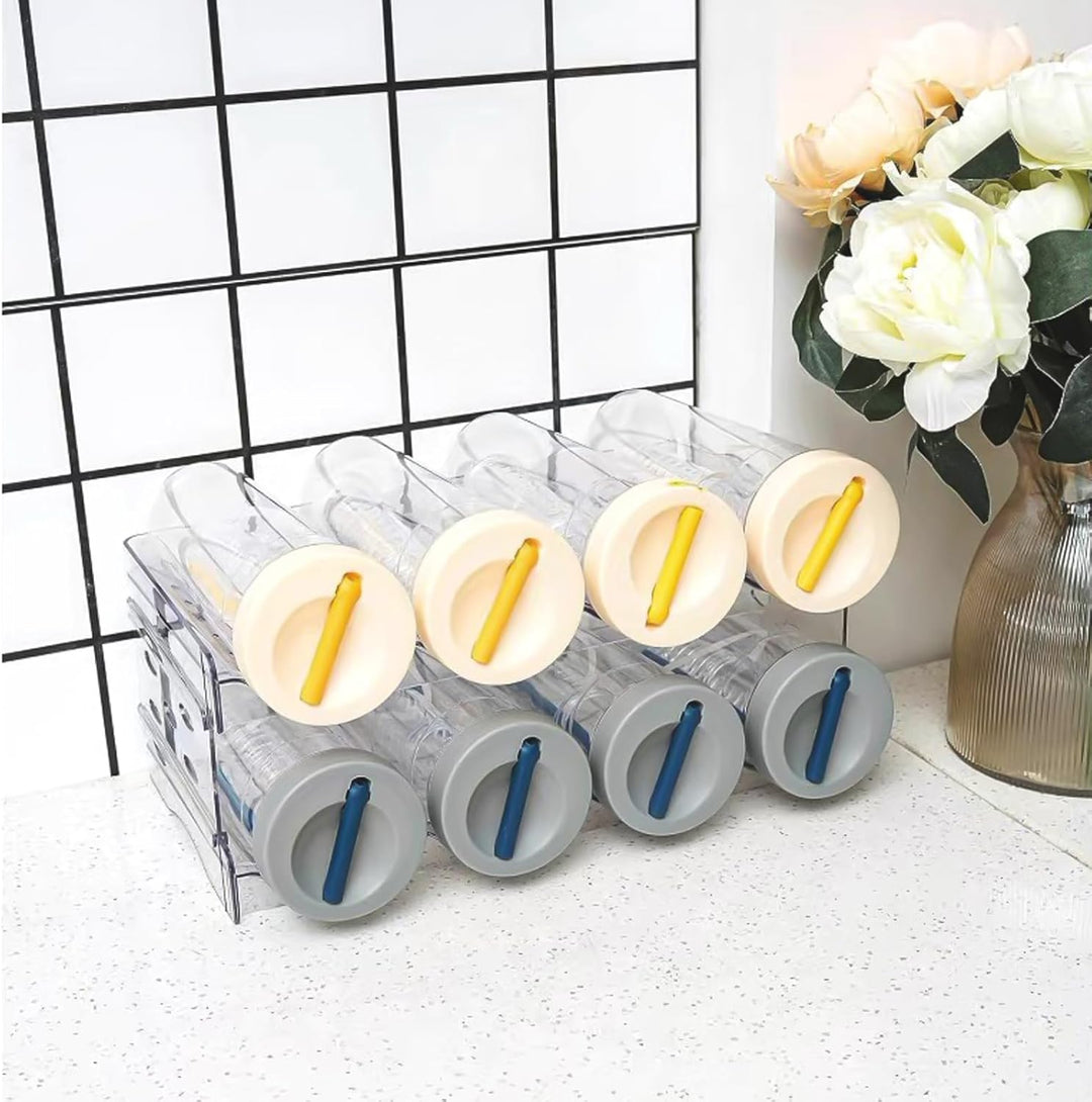 Kühlschrank Organizer Flaschen: 8 Flaschen Stapelbarer Flaschenhalter, Weinflaschen Halter, Weinflas