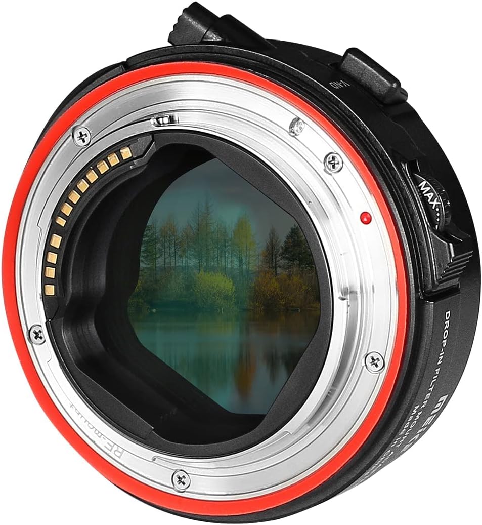 Meike MK-EFTR-C Drop-in Filter Mount Adapter Für Canon EF auf EOSR mit variablem ND-Filter und UV-Fi
