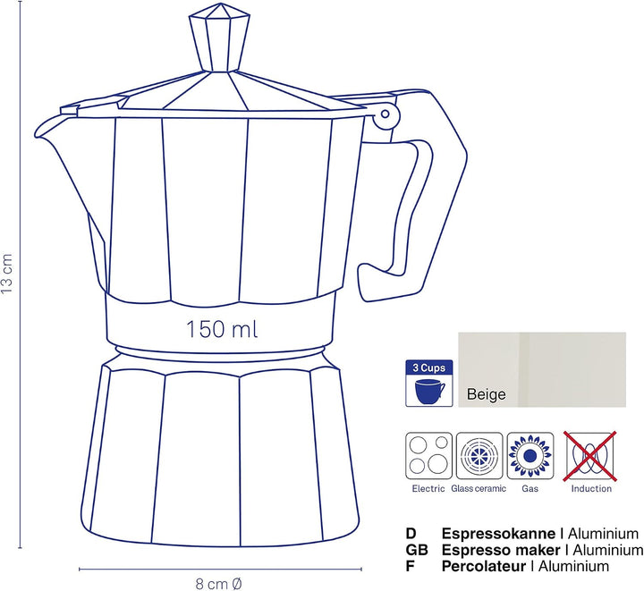 kela Espressokocher Italia beige