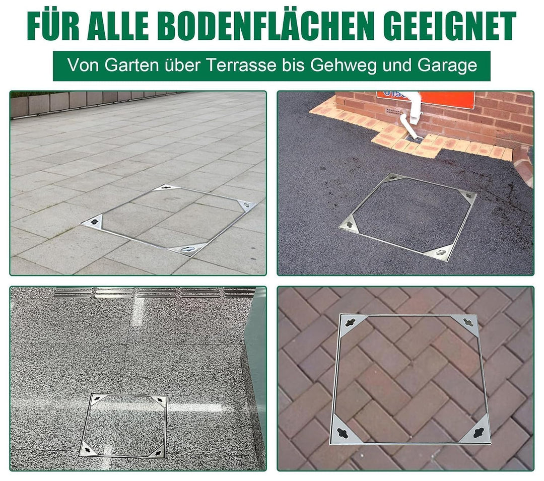 Schachtabdeckung Edelstahl V2A - Aussenmass: 700 x 700 x 60 mm, 700 x 700 x 60 mm