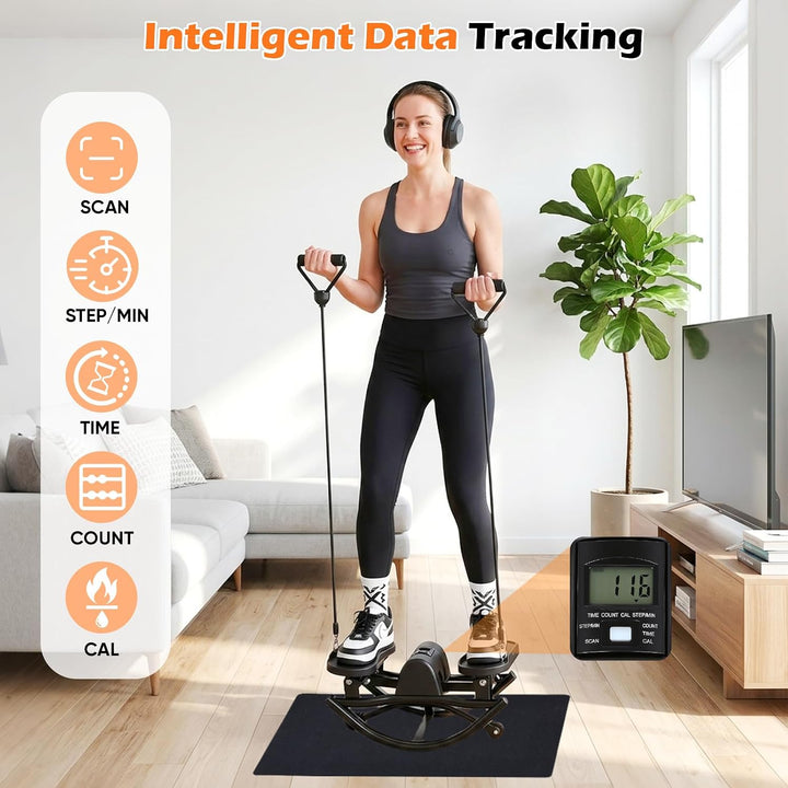 Exercise Stair Stepper für Zuhause,U-förmiger Mit einem Stromkabel kann es für Bein-/Arm-/Gesässmusk