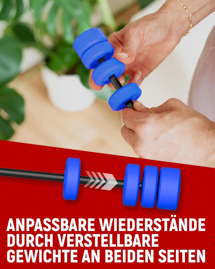 NEOLYMP Schwingstab Fitness - Verstellbare Gewichte für Schwingenschlag - Gymnastikstab - Ergonomisc