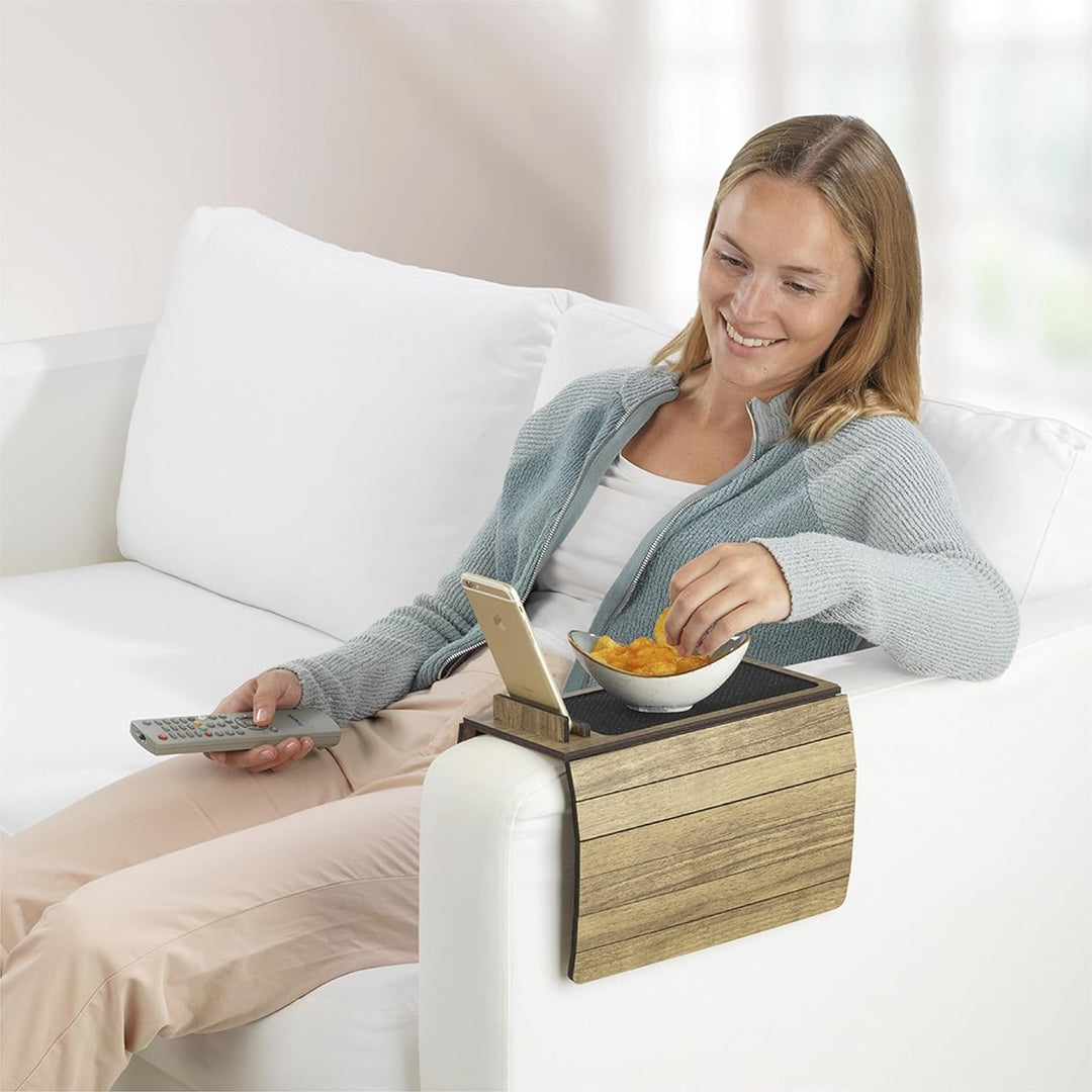 Maximex Multifunktions-Sofa-Tablett, mit Anti-Rutsch-Noppen und Smartphone-/Tablethalterung