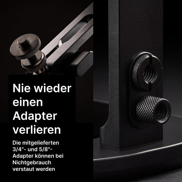 RØDE DS3 Desktop Studio Arm mit gewichtetem Boden, präzisem Kugelkopf, universeller 1/4" und 5/8" Ha