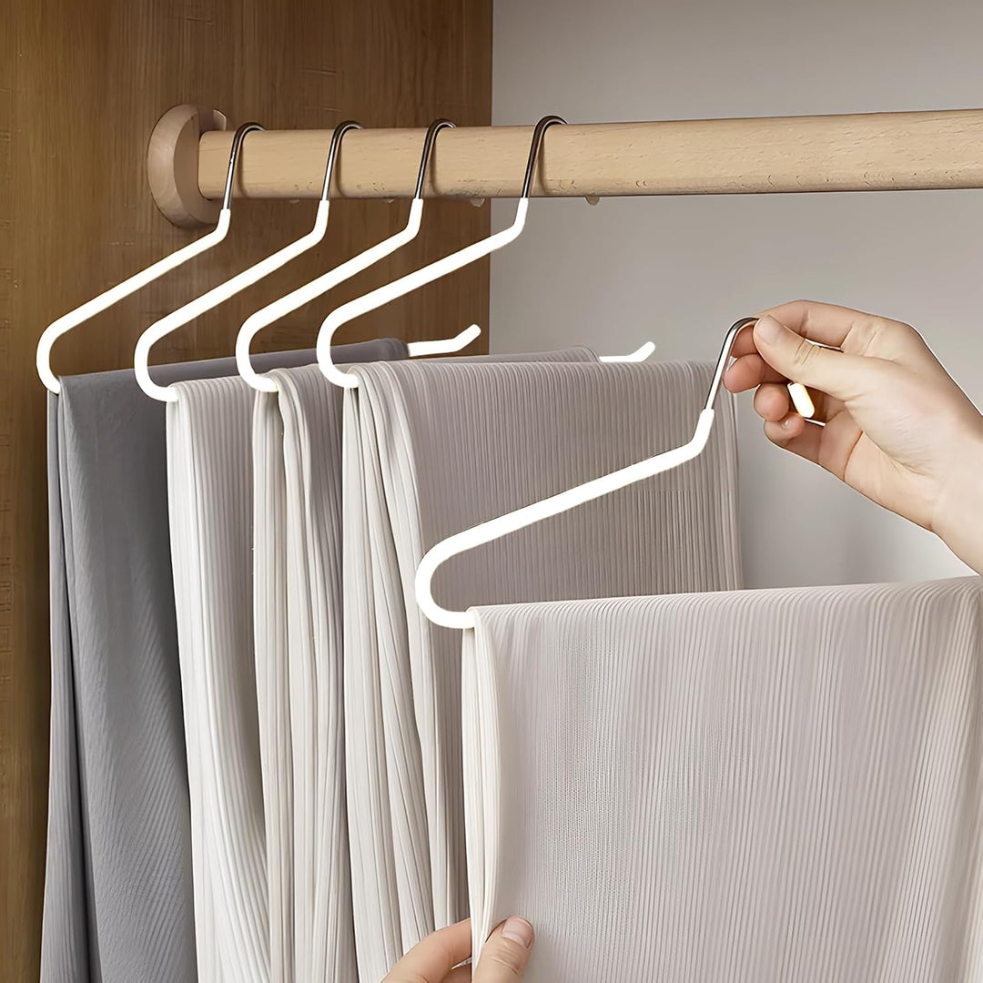 12er-Pack Hosenbügel, Kleiderbügel Hosen mit Offenen Enden