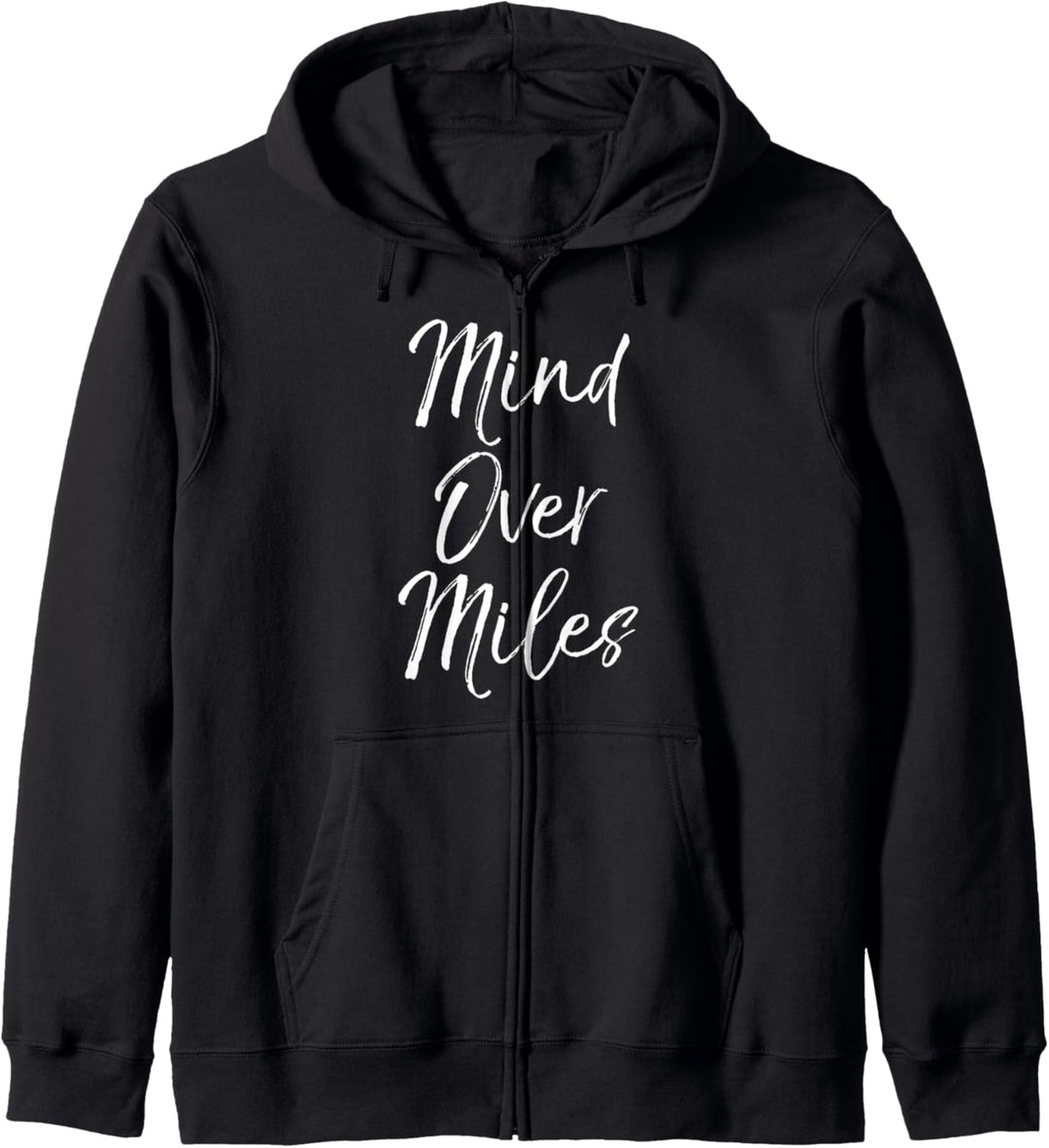 Running Gift for Long Distance Runners Mind Over Miles Kapuzenjacke
