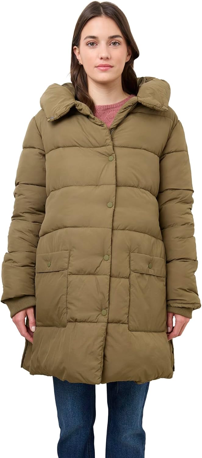 Vertbaudet Steppjacke für Schwangerschaft &amp; Stillzeit, Tragejacke, Recycling-Polyester 32 Olivgrün,