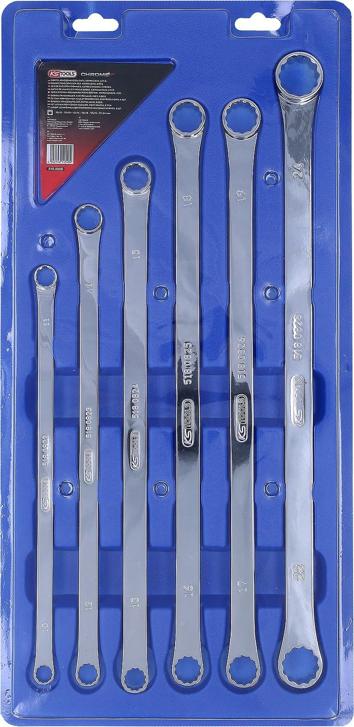 KS Tools 518.0800 CHROMEplus Doppel-Ringschlüssel-Satz, XL, 6-tlg.