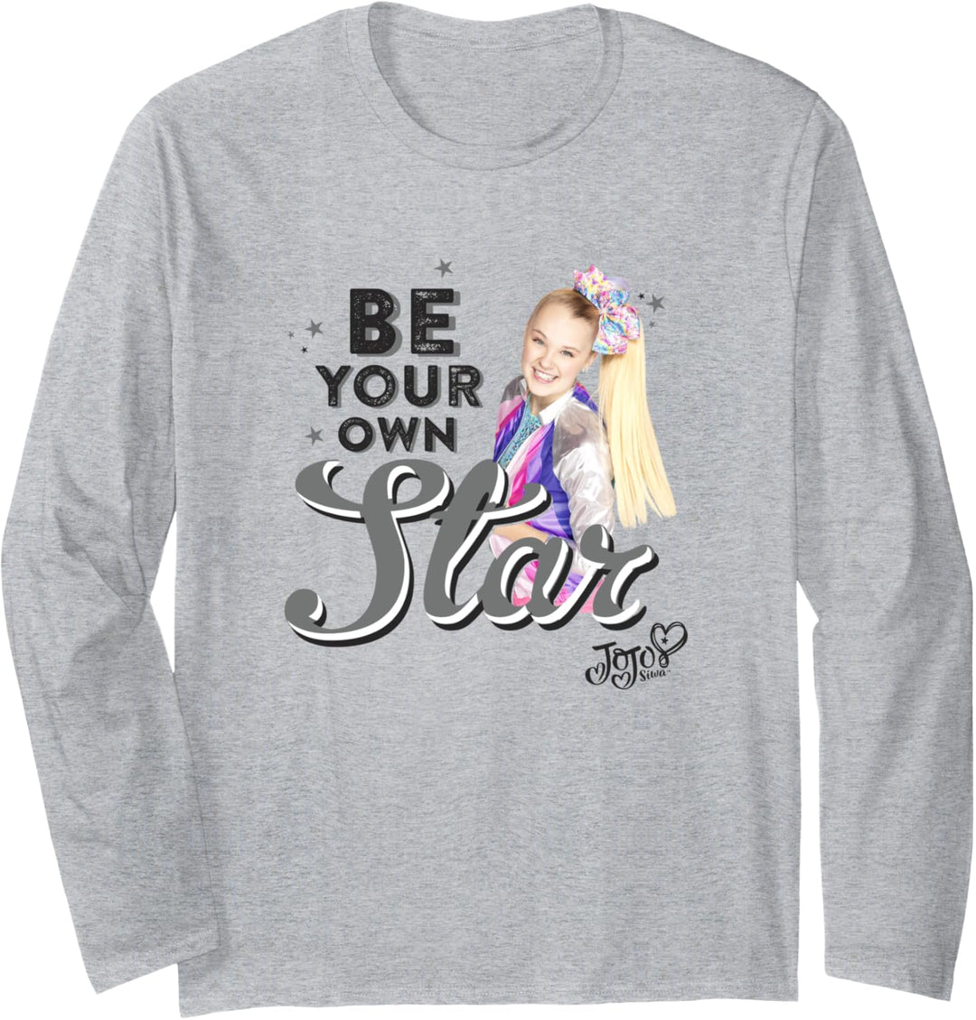 JoJo Siwa Be Your Own Star Smiling Portrait Text Langarmshirt