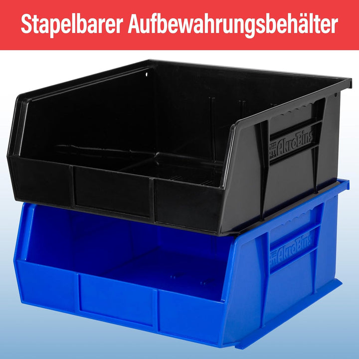 Akro-Mils 30235 AkroBins Plastic Storage Bins, Space-Saving Stackable Bins for Garage, Pantry, Craft