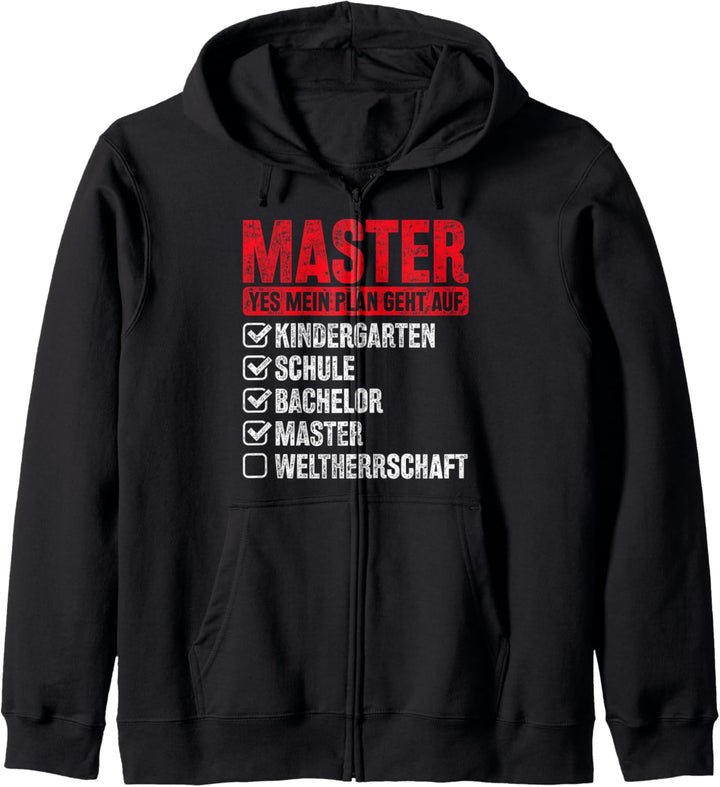 Plan Weltherrschaft Lustiges Master Abschluss Geschenk Kapuzenjacke