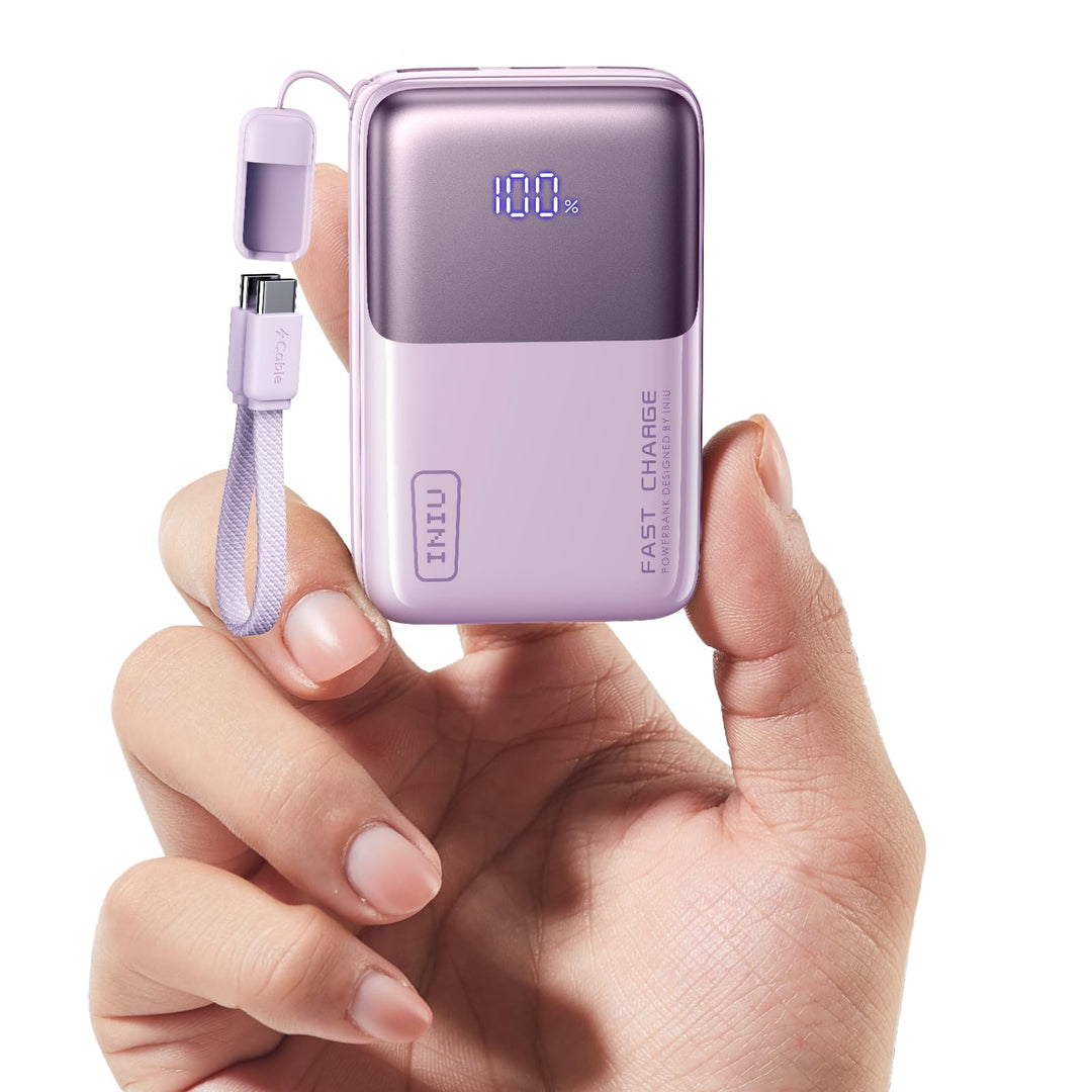 INIU Mini Power Bank, 45W 10000mAh Powerbank Klein Aber Stark (USB C In &amp; Out), Schnellladefunktion