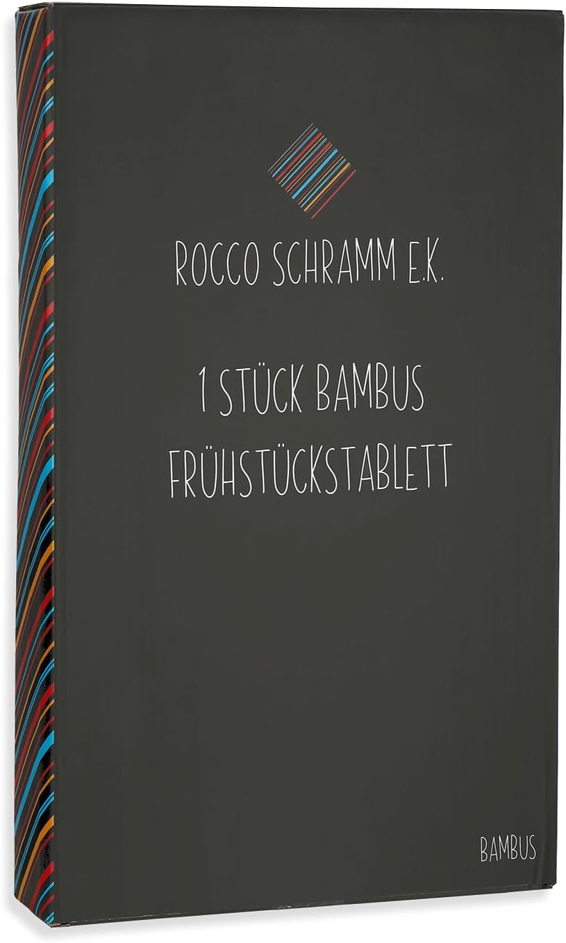 Schramm Rocco e.K. Frühstückstablett Bambus Tablett Bambustablett klappbar Serviertablett für Frühst