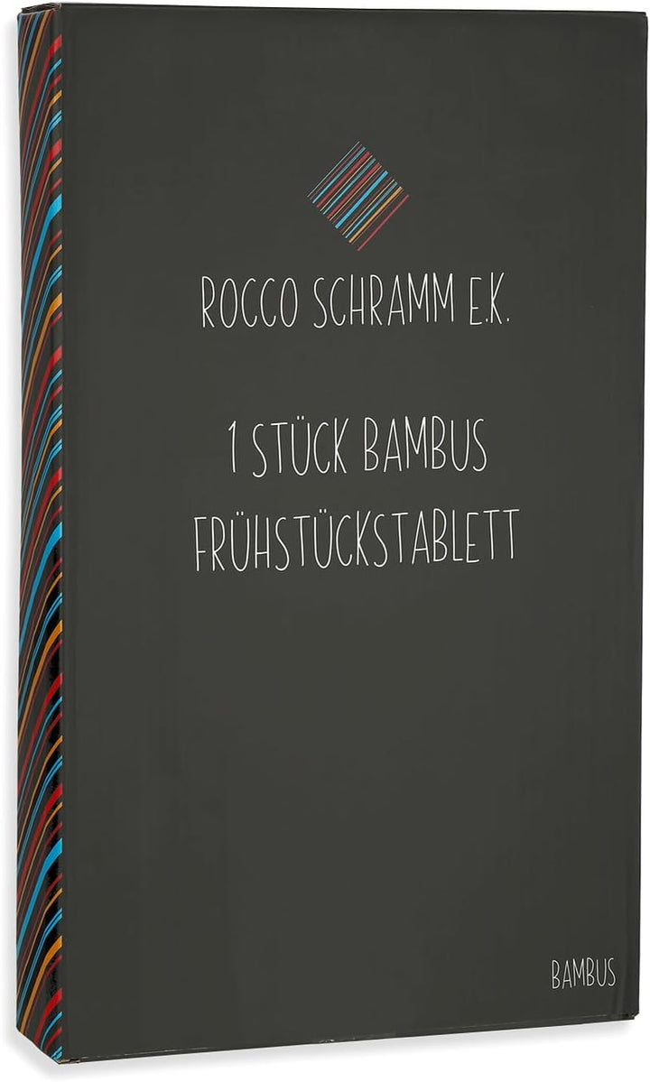 Schramm Rocco e.K. Frühstückstablett Bambus Tablett Bambustablett klappbar Serviertablett für Frühst