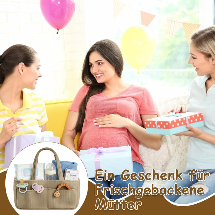 Wickeltisch Organizer, Neugeborenen Geschenk, Cord-Kernmaterial Diaper Bag, Wickelkorb mit Trennwand